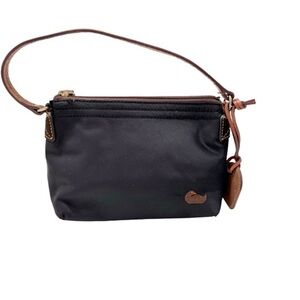 Dooney & Bourke Black Mini Bag with Brown Accents